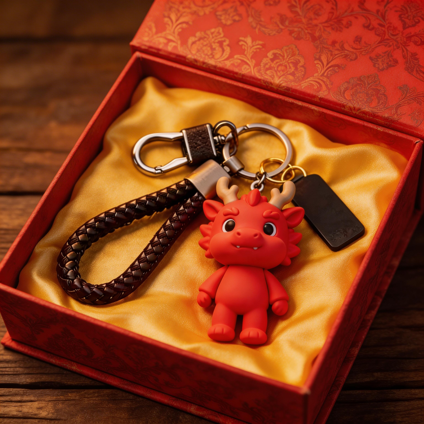🔥🐉 “The Red Dragon Keychain” – Soft & Breathable Dragon Keychain | Food-Grade Silicone + Matte Metal Ring + Velvet Gift Box | Hang It & Instantly Warm Your Day by 3°C! ✨