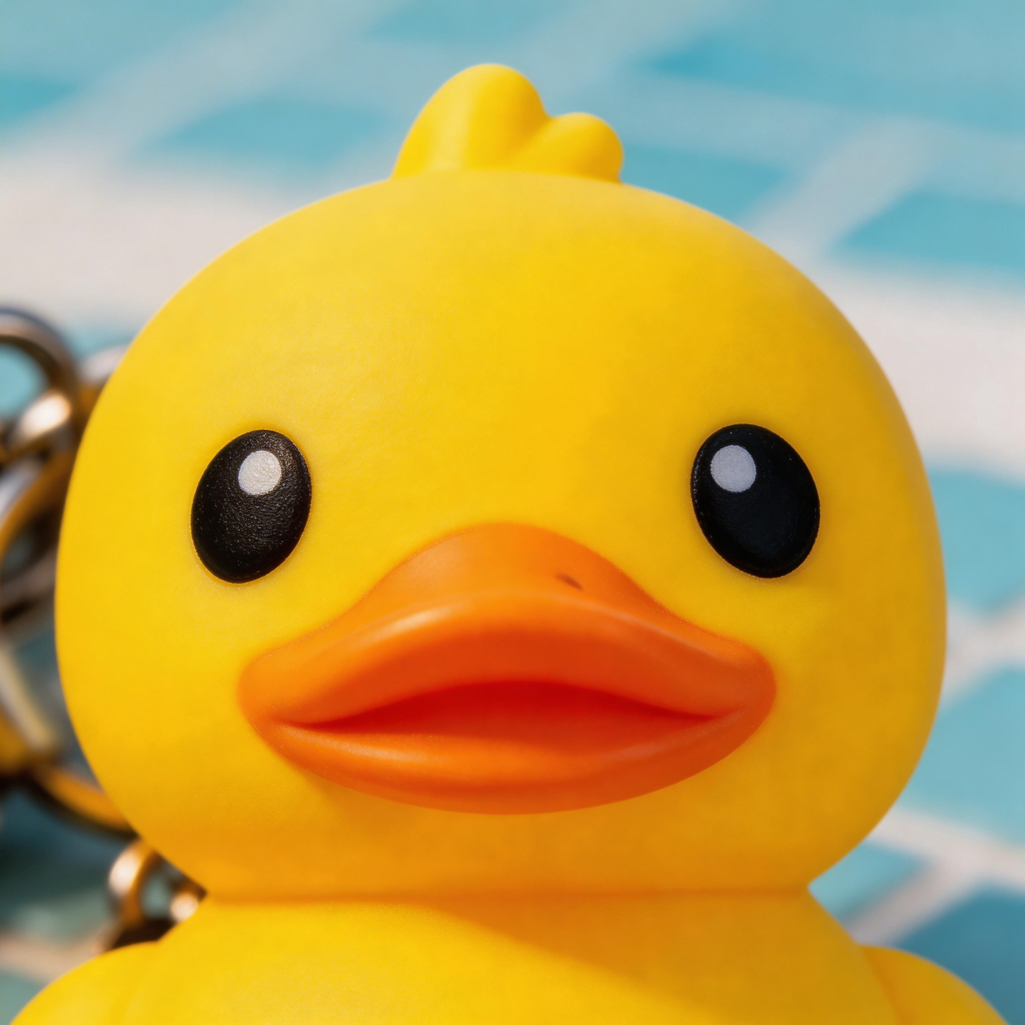 🦆 “The Squishy Ducky Keychain” – Sunny Little Duck | Food-Grade Silicone + High-Elastic Braided Strap + Matte Metal Ring | Hang It & Instantly Activate Your “Happiness Beacon”! ✨