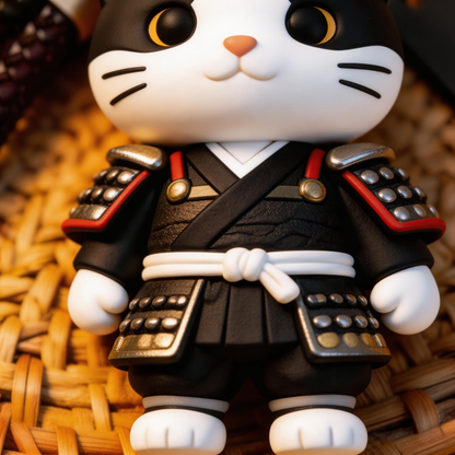 🐱⚔️ “The Samurai Cat Keychain” – Winking Warrior Cat | Food-Grade Silicone + Matte PU Leather + Velvet Gift Box | Hang It & Instantly Add a “Cool Filter” to Your Day! ✨