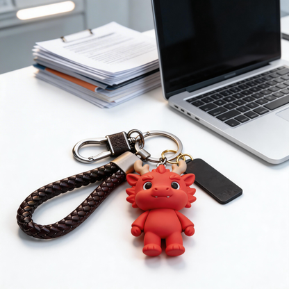 🔥🐉 “The Red Dragon Keychain” – Soft & Breathable Dragon Keychain | Food-Grade Silicone + Matte Metal Ring + Velvet Gift Box | Hang It & Instantly Warm Your Day by 3°C! ✨