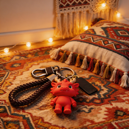 🔥🐉 “The Red Dragon Keychain” – Soft & Breathable Dragon Keychain | Food-Grade Silicone + Matte Metal Ring + Velvet Gift Box | Hang It & Instantly Warm Your Day by 3°C! ✨